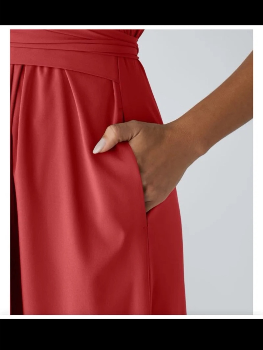 NWT Halara Breezeful V Neck Short Sleeve Pocket Tie Back Quick Dry Midi Dress XL - Picture 5 of 12